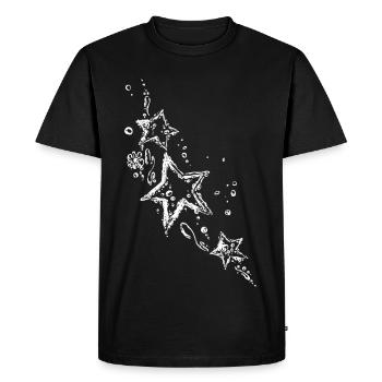 Water splash, stars and Tribal, of water drops. - Men's Premium Organic T-Shirt - black - Front - Nico (187cm)