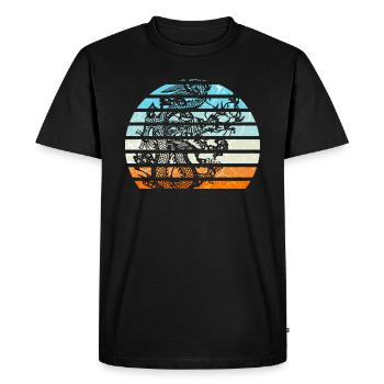 Dragon chinois - T-shirt Premium bio Homme - noir - Devant - Nico (187cm)