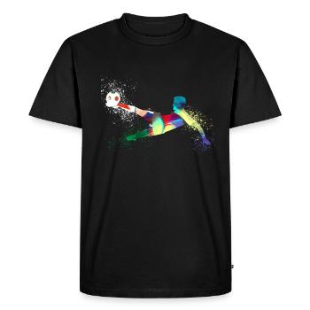 Soccer ,Soccer Soccer, Soccer masculin,graffiti - T-shirt Premium bio Homme - noir - Devant - Nico (187cm)