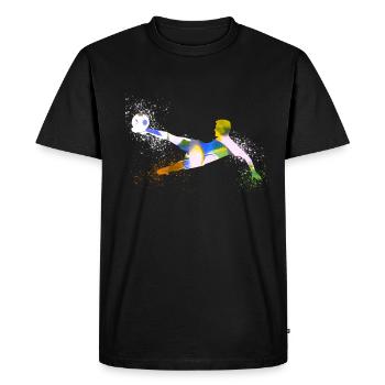 Soccer ,Soccer Soccer, Soccer masculin,graffiti - T-shirt Premium bio Homme - noir - Devant - Nico (187cm)