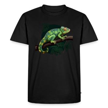 Chameleon Branch Reptiles - Men's Premium Organic T-Shirt - black - Front - Nico (187cm)