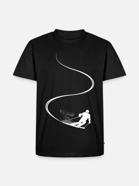 Skibane, afterski, vintersport, skiferie - Herre Premium økologisk T-shirt - sort