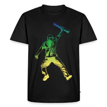 Architect Retro Style - Men's Premium Organic T-Shirt - black - Front - Nico (187cm)