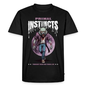Loup-garou la nuit - T-shirt Premium bio Homme - noir - Devant - Nico (187cm)