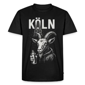 Cologne Streetstyle Chèvre - T-shirt Premium bio Homme - noir - Devant - Nico (187cm)