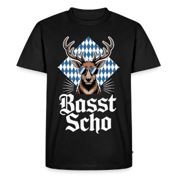 Lunettes de soleil Moose Bavarian Deer Basst Scho - T-shirt Premium bio Homme - noir - Devant - Nico (187cm)