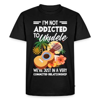 Funny Ukulele Designs and Sayings - Men's Premium Organic T-Shirt - black - Front - Nico (187cm)