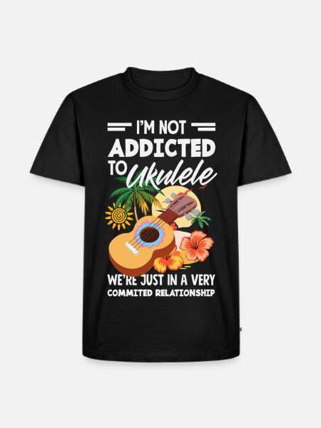 Funny Ukulele Designs and Sayings - Men's Premium Organic T-Shirt - black