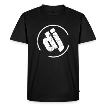 For DJs only - Discjockeys & Djanes - Men's Premium Organic T-Shirt - black - Front - Nico (187cm)