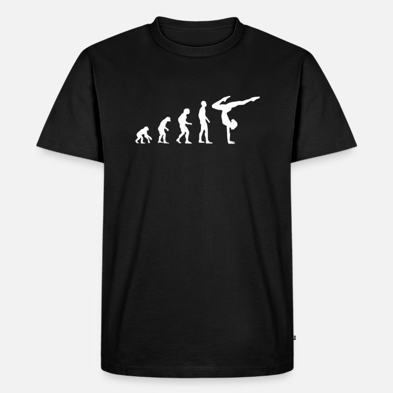 Evolution Turnen Design - Männer Premium Bio T-Shirt - Schwarz