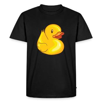 Squeaky Duck - Duck - Duck - Men's Premium Organic T-Shirt - black - Front - Nico (187cm)