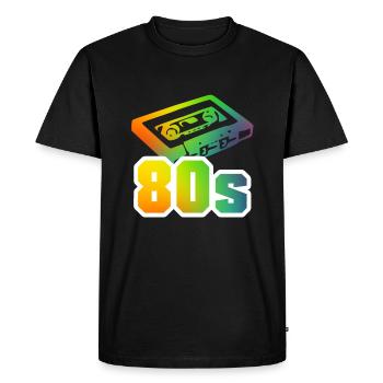 80s - 80s party cassette - Men's Premium Organic T-Shirt - black - Front - Nico (187cm)