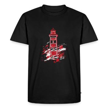 Leuchtturm Baltic Sea North Sea Rügen Fehmarn - Men's Premium Organic T-Shirt - black - Front - Nico (187cm)