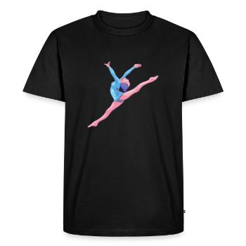 Gymnaste - exercices au sol Gymnastique rythmique - T-shirt Premium bio Homme - noir - Devant - Nico (187cm)