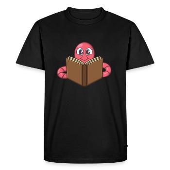 Bookworm Bookworm - Men's Premium Organic T-Shirt - black - Front - Nico (187cm)