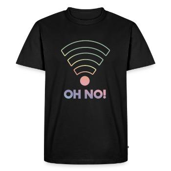 Cadeau drôle de ventilateur de téléphone portable de wifi wifi - T-shirt Premium bio Homme - noir - Devant - Nico (187cm)