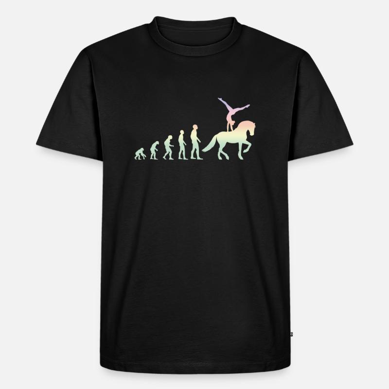 Reitschule Voltigieren Volti Evolution - Männer Premium Bio T-Shirt - Schwarz