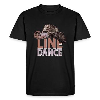 Country Western Line Dance - Männer Premium Bio T-Shirt - Schwarz - Vorne - Nico (187cm)