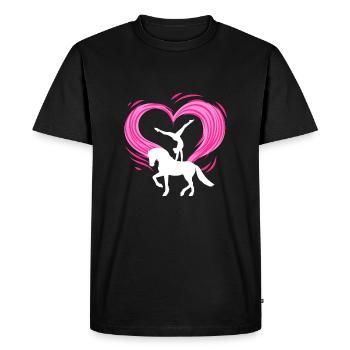 I Love Vaulting Volti Equestrian Vaulting - Men's Premium Organic T-Shirt - black - Front - Nico (187cm)