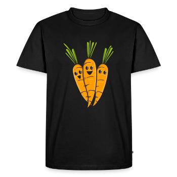 Carrots beets carrots carrot carrot - Men's Premium Organic T-Shirt - black - Front - Nico (187cm)