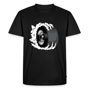 Donner des pneus en caoutchouc à la combustion automatique - T-shirt Premium bio Homme - noir - Devant - Nico (187cm)