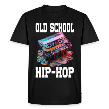 Old School Hip Hop Retro Melting Cassette - T-shirt Premium bio Homme - noir - Devant - Nico (187cm)