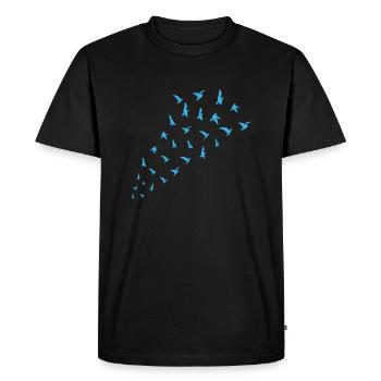 Vögel Fliegen Natur Tier Geschenk - Männer Premium Bio T-Shirt - Schwarz - Vorne - Nico (187cm)