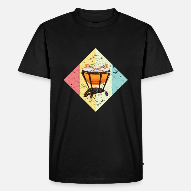 Orchester Trommeln - Männer Premium Bio T-Shirt - Schwarz