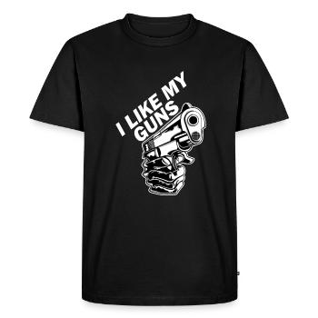 Tir sportif tir - T-shirt Premium bio Homme - noir - Devant - Nico (187cm)