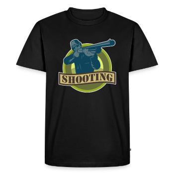 Tir sportif tir - T-shirt Premium bio Homme - noir - Devant - Nico (187cm)