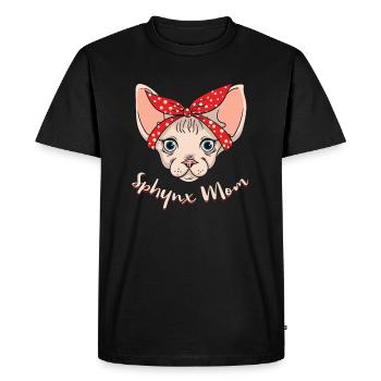 Sphynx mère de chat - T-shirt Premium bio Homme - noir - Devant - Nico (187cm)