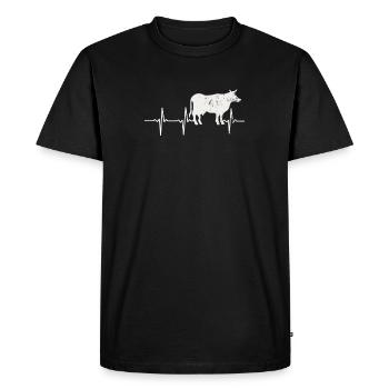 Coffret Repas Farmer Ko - T-shirt Premium bio Homme - noir - Devant - Nico (187cm)