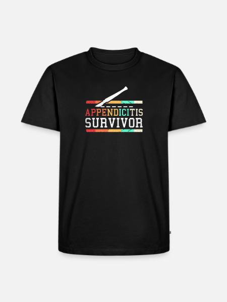 Appendicitis-Infektion-Überlebendgeschenk - Männer Premium Bio T-Shirt - Schwarz