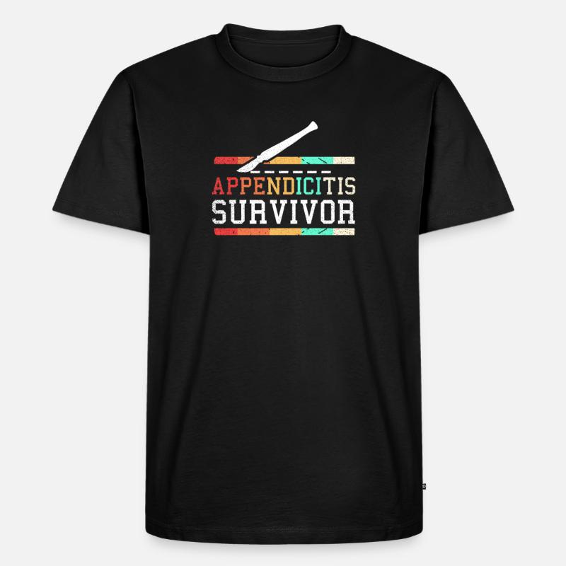 Appendicitis-Infektion-Überlebendgeschenk - Männer Premium Bio T-Shirt - Schwarz