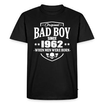 Bad Boy Since 1962 - Men's Premium Organic T-Shirt - black - Front - Nico (187cm)