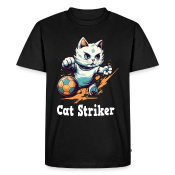 CatStriker - T-shirt Premium bio Homme - noir - Devant - Nico (187cm)