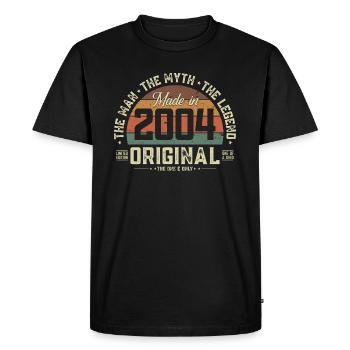 2004 Vintage Born Man Myth Legend - Men's Premium Organic T-Shirt - black - Front - Nico (187cm)