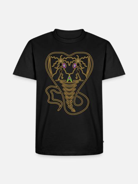 Schlangentanz Schamane - Männer Premium Bio T-Shirt - Schwarz