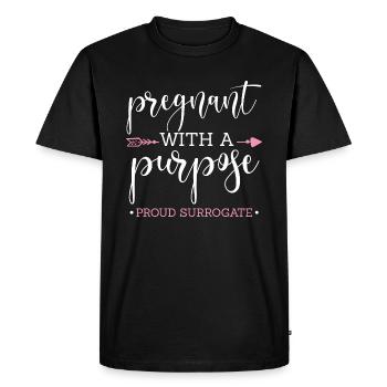Pregnant with a purpose Proud surrogate Surrogacy - Men's Premium Organic T-Shirt - black - Front - Nico (187cm)