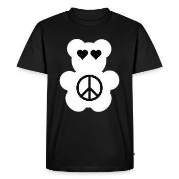 Festival Bear - Men's Premium Organic T-Shirt - black - Front - Nico (187cm)