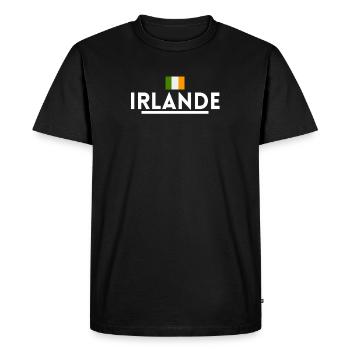 Irlande. cadeau Irlande - T-shirt Premium bio Homme - noir - Devant - Nico (187cm)