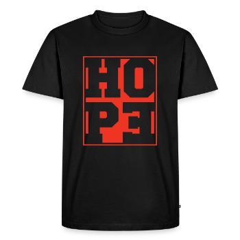 Espoir - T-shirt Premium bio Homme - noir - Devant - Nico (187cm)