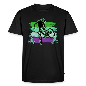 Unnamed Project 64 - Men's Premium Organic T-Shirt - black - Front - Nico (187cm)