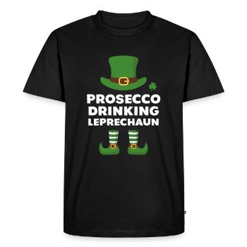 Prosecco Boire Leprechaun - T-shirt Premium bio Homme - noir - Devant - Nico (187cm)