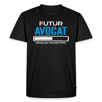 Futur Avocat Idée Cadeau Futur Avocat - T-shirt Premium bio Homme - noir - Devant - Nico (187cm)
