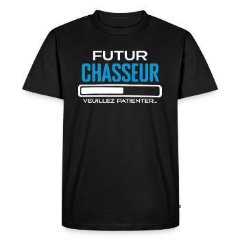 Futur Chasseur Idée Cadeau Chasseur Comme Papa - T-shirt Premium bio Homme - noir - Devant - Nico (187cm)