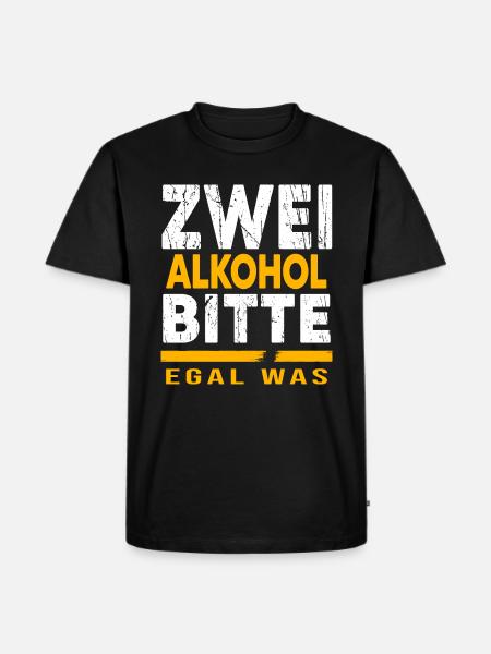 Bier Biergarten Trinkspruch Bierbauch - Männer Premium Bio T-Shirt - Schwarz