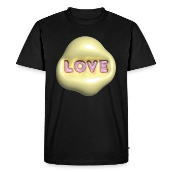 Love 3D - T-shirt Premium bio Homme - noir - Devant - Nico (187cm)