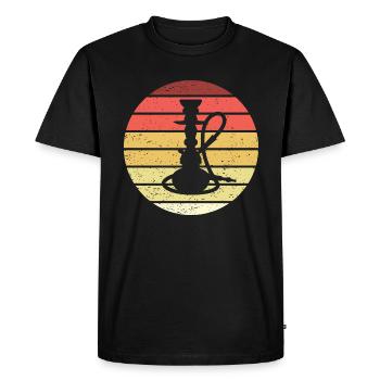 Pipe à eau Retro Style Vintage - T-shirt Premium bio Homme - noir - Devant - Nico (187cm)