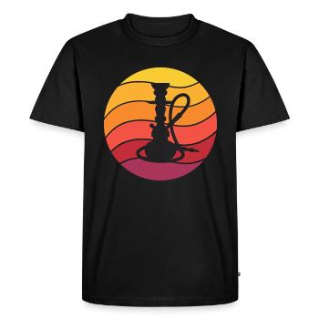 Pipe à eau Retro Style Vintage - T-shirt Premium bio Homme - noir - Devant - Nico (187cm)